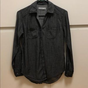 abercrombie kids black wash chambray shirt sz M/12